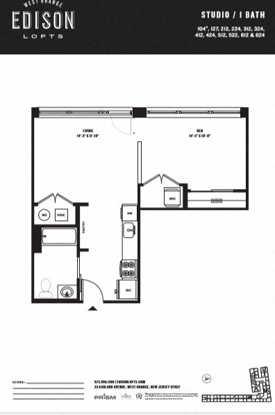 a floor plan of a bedroom apartment